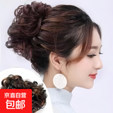 假发发夹头发发包盘发器拉花头饰卷发后脑勺花苞头花马尾蓬松成人 抓夹卷发圈深棕色