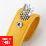 过家家玩具掏耳勺6件套家用挖耳朵采耳清洁工具套装便携螺旋弹簧 掏耳勺六件套【皮套装】1套
