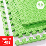 加厚泡沫地垫拼接家用婴儿爬行垫卧室榻榻米垫子打地铺垫子坐垫 绿色 约1.2cm厚30*30cm树叶纹/1片