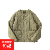 内胆棉衣男冬季阿美咔叽美式复古工装棉袄绗缝无领棉服外套 绿色555-CPH 3XL 【建议160-180斤】