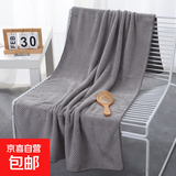 菠萝格浴巾家用成人洗澡高密珊瑚绒沙滩巾70*140大毛巾印logo批发 灰