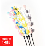 宠物自嗨解闷神器猫咪逗猫棒猫猫玩具耐咬绒球流苏仙女棒小猫咪用 颜色随机【3根】