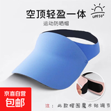 儿童无痕防晒帽子男女童大帽檐遮阳帽时尚户外空顶帽代发 天蓝色