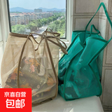 高颜值2025新款透明网纱单肩挎包时尚轻便大容量购物袋渔网沙滩包 绿色