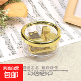 高级发条音乐盒镀金机芯八音盒男女儿童生日快乐音乐盒卡农diy 千与千寻【金色圆形/发条款】