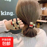 【小熊卡通发绳】网红新款少女发圈高弹力皮筋扎丸子头绳可爱发饰 小熊发绳-1条随机色