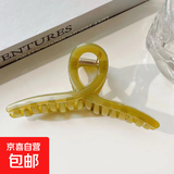 【送女友】超值多件套发夹亚克力发圈高马尾山茶花心发饰 1件套【13cm绿色】/