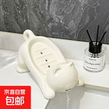 新款沥水肥皂盒个性卡通猫咪创意可爱家用浴室香皂盒沥水家用肥皂 可爱猫咪皂盒【3个装】可沥水