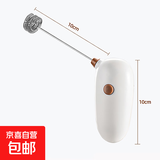 打奶器无线电池打泡器奶昔搅拌器家用烘焙工具跨境牛奶咖啡奶泡器 白色-电动标配款