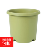 花盆绿植盆栽四季花盆新款控根透气加厚月季绣球树脂塑料大加仑盆 草绿色 四季盆【口径27CM】1个盆带托盘