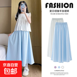 女童夏季薄款裙裤儿童2025新款夏装裙裤洋气连衣裙中大童冰丝裙子 KTM-K99【蓝色】 160
