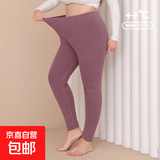 英莱仕男女士羊毛蚕丝保暖秋裤中腰打底裤冬款加肥加大保暖秋裤 薰衣紫 女款【4XL码】155-180斤
