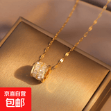 锆石小蛮腰项链2024新款女百搭小众设计锁骨毛衣链轻奢高级感气质 金色