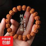树王爆肉小金刚菩提子手串配饰核桃文玩佛珠单圈盘玩手链生日礼物 树王小金刚 12*14mm
