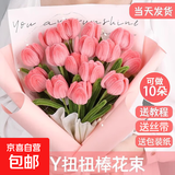 母亲节礼物郁金香花束扭扭棒diy材料包手工花束情侣情人节女神节礼物手工扭编织毛根郁金香花朵 【郁金香花10朵】材料包