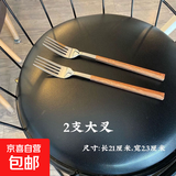 ins风餐具筷勺子叉子不锈钢家用高颜值餐具牛排刀叉勺甜品小勺子 2支大叉