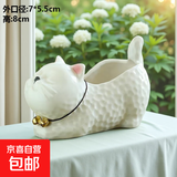 多肉小花盆陶瓷特价清仓卡通动物精致小号大口径可爱专用盆桌面 猫咪-趴姿 中