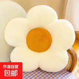 ins风太阳花抱枕沙发客厅白色花朵飘窗靠垫花瓣靠背现代轻奢床头 白色 35厘米特惠版