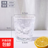 【采销推荐】升级款大容量日式创意冰川纹杯威士忌啤酒杯咖啡杯 透明款 【单支装】