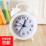 闹钟学生儿童专用起床神器床头男女孩闹铃智能双耳小时钟台钟 白色