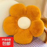ins风太阳花抱枕沙发客厅白色花朵飘窗靠垫花瓣靠背现代轻奢床头 棕色 35厘米特惠版
