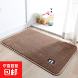 浴室吸水脚垫简约家居卫生间地垫门口入户进门家用防滑垫子 咖啡色 40x60cm