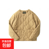 内胆棉衣男冬季阿美咔叽美式复古工装棉袄绗缝无领棉服外套 卡其色555-CPH 2XL 【建议140-160斤】