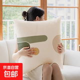 美式抱枕轻奢高级感沙发客厅靠垫靠枕床头大号靠背大抱枕套不含芯 似青柏 45x45cm【枕套+枕芯】