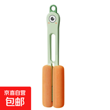 康米新品创意大眼萌杯刷多功能三合一洗杯子神器家用保温杯清洁刷子 绿色