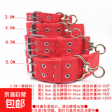 狗狗项圈脖圈脖套小型中型大型犬小狗哈士奇金毛泰迪颈圈宠物用品 加厚加宽一红色【旋转扣】 加厚两层单排孔（约2-15斤）