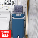 ins风刮刮乐平板拖把免手洗拖布家用拖把桶加厚一拖净干湿两用 （升级加厚款）蓝色加厚桶+拖把+到手2块布
