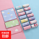 六层纯棉纱布手帕婴幼儿童小毛巾卡通提花洗脸巾擦手巾口水巾批发 25*25cm【5条装】