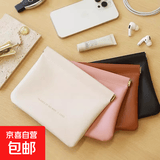 口红包迷你小包旅行化妆包女2024新款便携式轻奢高级化妆品收纳包 神秘黑+焦糖棕