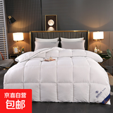 出口五星级酒店羽丝绒被子100白羽丝绒被冬季被春秋被加厚保暖8斤 五星级酒店款---珍珠白 【200x230cm】7.5斤双人暖冬被