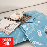 加厚磨毛枕套一对装枕头套家用成人枕芯内胆套单只四季通用 蓝色花穗 【48*74cm】1个枕套