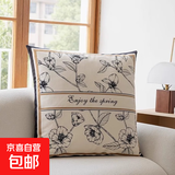 美式抱枕轻奢高级感沙发客厅靠垫靠枕床头大号靠背大抱枕套不含芯 芳芷 45x45cm【枕套+枕芯】