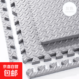 加厚泡沫地垫拼接家用婴儿爬行垫卧室榻榻米垫子打地铺垫子坐垫 灰色 约1.0cm厚60*60cm树叶纹/1片