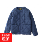 内胆棉衣男冬季阿美咔叽美式复古工装棉袄绗缝无领棉服外套 蓝色555-CPH 2XL 【建议140-160斤】