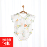 【夏季清仓包屁衣】新生婴儿薄款短袖包屁衣0-3个月纯棉连体衣 蜡笔水果【6531】 59cm
