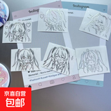 初音未来金属3D贴纸笔记本贴纸动漫周边个性装饰DIY贴纸防水高级手机耳机笔记本装饰 初音金属贴【随机四个装】