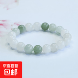 新疆天山翠手串金丝玉白玉手链女款手串女款飘花翠玉圆珠送礼 天山翠圆珠手串 6mm