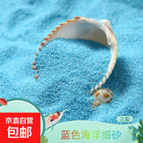 水族鱼缸微景观造景装饰蓝沙 蓝色沙子细沙石英砂彩色手工沙滩 蓝色石头【1000g】1袋