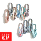 简约个性印花布艺松紧带发带发饰四季款女盘发头饰洗脸发带 百种款式随机发1条