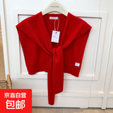 坎肩夏季薄款针织小披肩女空调房外搭气质假领搭肩围脖配裙子保暖 红色