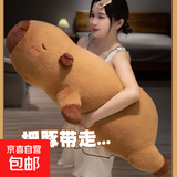 卡皮巴拉水豚抱枕可爱女生玩偶睡觉抱枕床上抱着睡觉的男生礼物 水豚抱枕 70厘米带拉链不带内胆