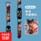 哪吒电子手表闹海热销动漫印花可爱手表男女学生时尚LED防水触摸手环表 可爱哪吒
