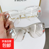 骑行护目镜劳保防飞溅打磨防风沙男士女防灰尘飞沫防冲击防护眼镜 挡风护目镜-白色