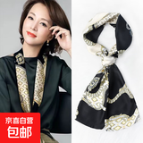 【姚晨同款】丝巾长条女秋季百搭发带领巾气质装饰搭配衬衫送妈妈 时尚元素黑白 14*150CM