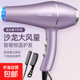 发廊大风吹风机家用大功率速干蓝光负离子电吹风机冷热风护发静音 1200W【超强飓风】优雅紫
