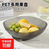 果盘水果盘客厅家用新款茶几果盘轻奢高档前台糖果盘托盘零食盘 加厚升级款果盘【灰色】1个装